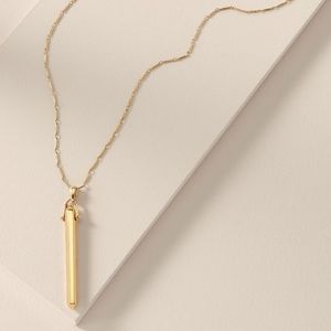Stella & Dot Gold Rebel Pendant Necklace